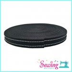 25MM BLACK COLOUR TAPE WITH WHITE COLOUR DOTTED LINE (PER FEET) - NCC/0310585010